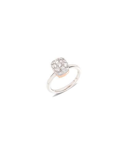 Pomellato Petit Ring Rose Gold 18kt, White Gold 18kt, Diamond (horloges)